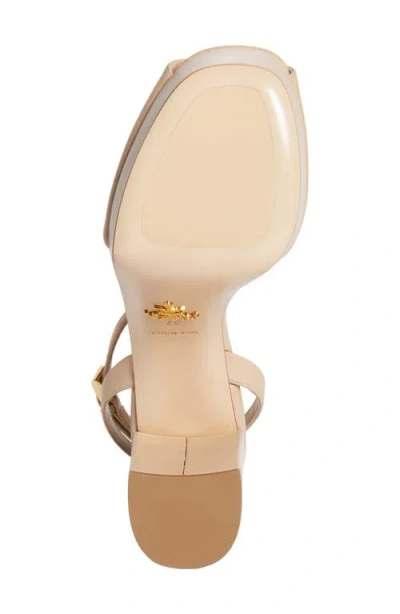 Prada Logo Platform Sandal In Neutral