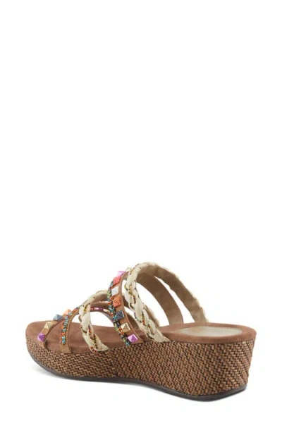 Azura By Spring Step Shinychic Platform Wedge Slide Sandal