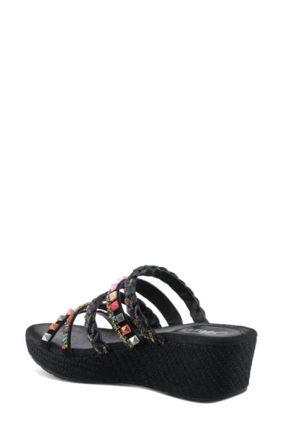 Azura By Spring Step Shinychic Platform Wedge Slide Sandal
