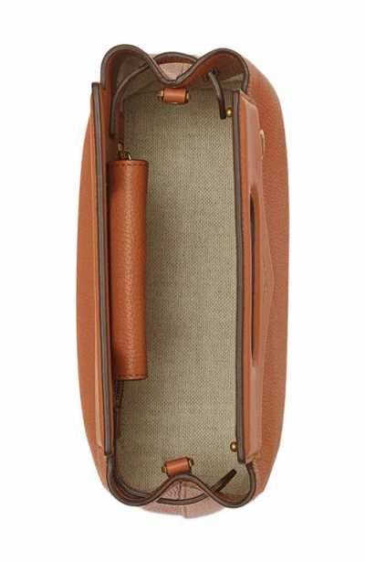 Mcm Caramel Leather Mini Soft Diamond Handbag