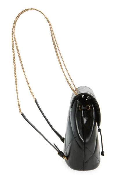 Tory Burch Kira Diamond Small Leather Backpack In Black