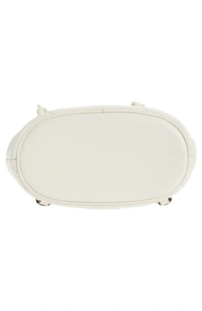 Tory Burch Small Kira Diamond Quilted Leather Backpack In White