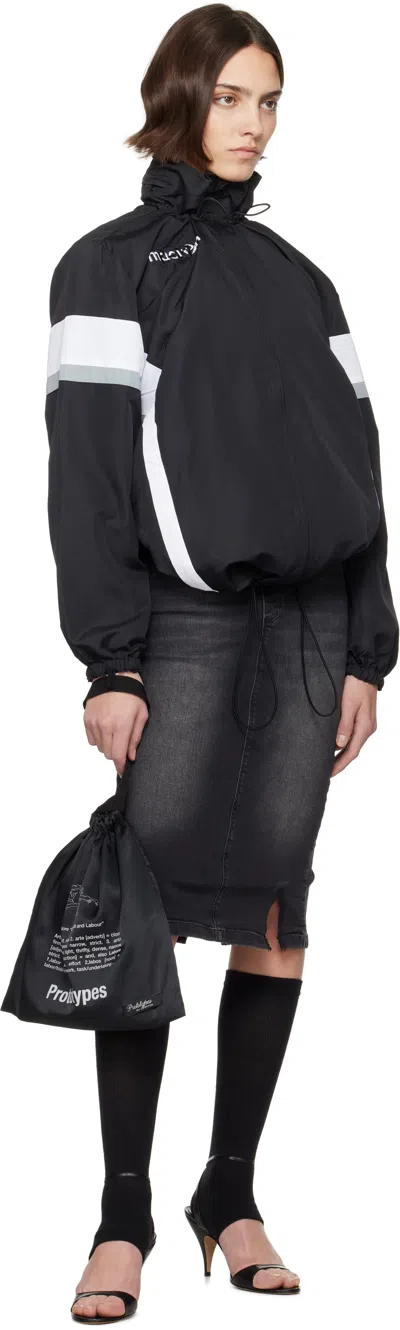 Prototypes Black Toggle Zip-up Jacket