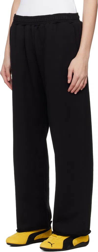 Prototypes Black '07' Cropped Lounge Pants In Black