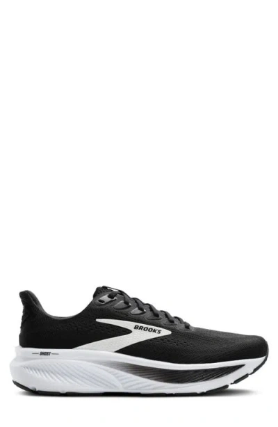 Brooks Ghost 17 Lace-up Sneakers In Black