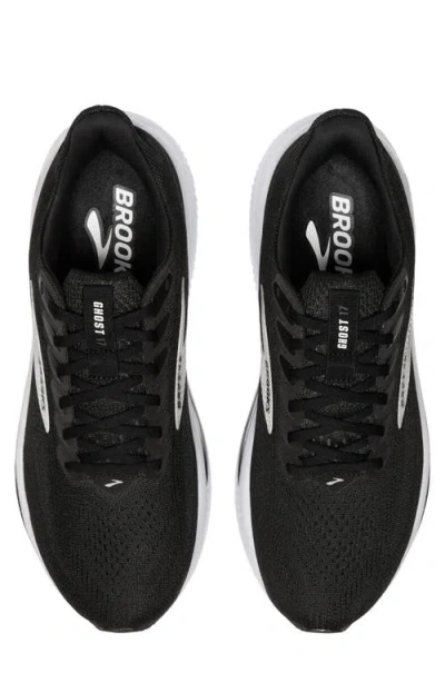 Brooks Ghost 17 Lace-up Sneakers In Black