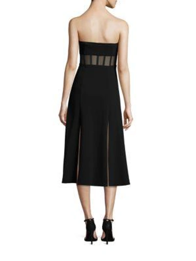 Shop Cinq À Sept Honora Strapless Midi Dress In Black