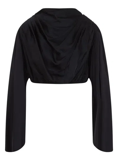 Rick Owens Draped Tech Fabric Top With Button Detail