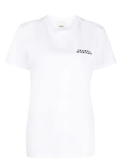 Isabel Marant White Embroidered Logo T-shirt