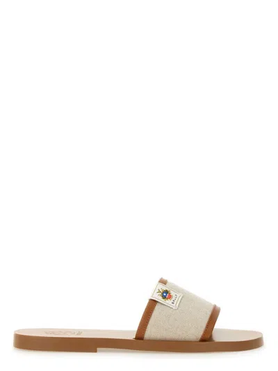 Bally Logo Patch Open-toe Slides In Brown