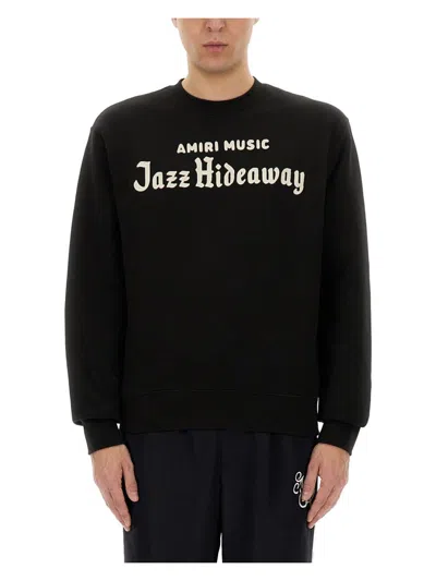 Amiri Jazz Hideaway Crew Sweatshirt In Black