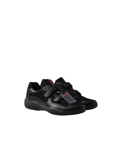 Prada Men's America's Cup Original Sneakers In Black