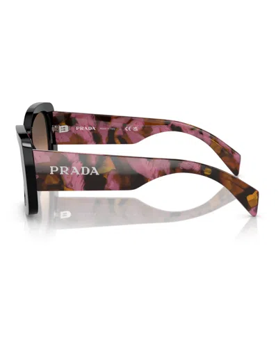 Prada Womens Purple Pr A08s Oval-frame Acetate Sunglasses