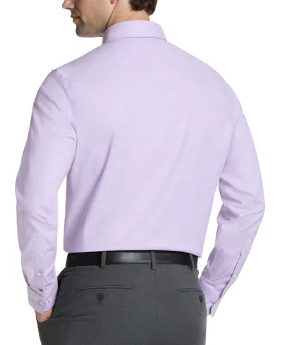 Tommy Hilfiger Th Flex Dress Shirt Mens Lavender Long Sleeve Button Down Mac110 In Purple