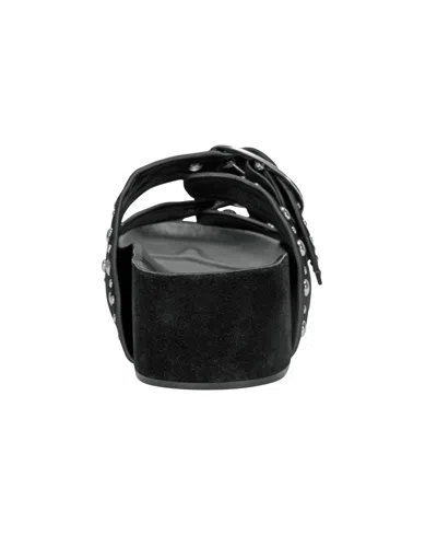 Marc Fisher Ltd Women's Sayge Studded Suede Footbed Sandal