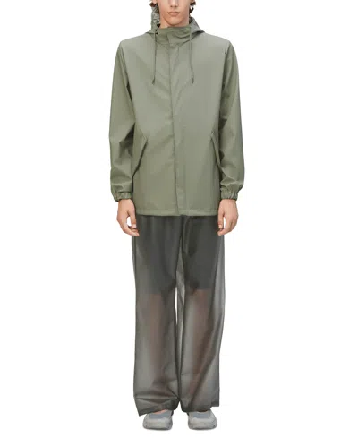 Rains Fishtail Hooded Rain Jacket In Green