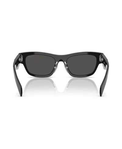 Prada Dark Grey Rectangular Ladies Sunglasses Pr B09s 16k08z 52 In Black
