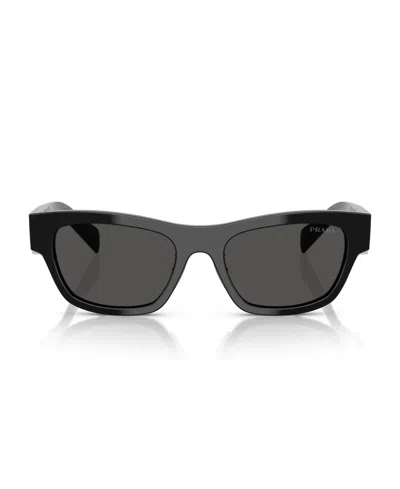 Prada Dark Grey Rectangular Ladies Sunglasses Pr B09s 16k08z 52 In Black