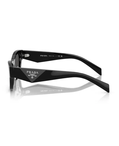 Prada Dark Grey Rectangular Ladies Sunglasses Pr B09s 16k08z 52 In Black