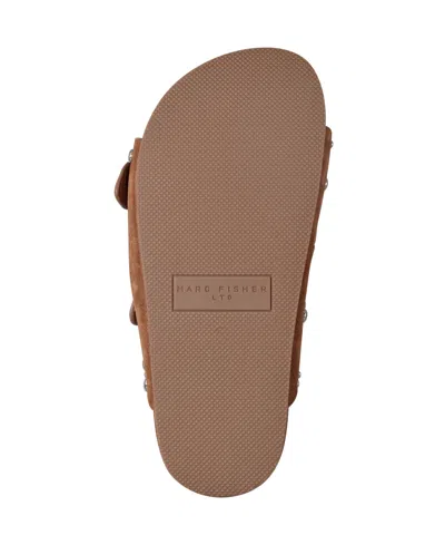 Marc Fisher Ltd Women's Sayge Studded Suede Footbed Sandal
