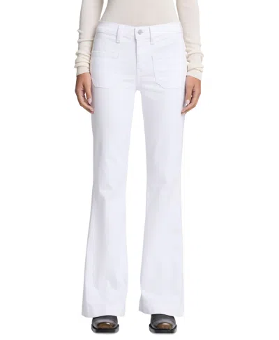 7 For All Mankind Women's Dojo Tailorless Patch-pocket Bootcut Jeans In Multi