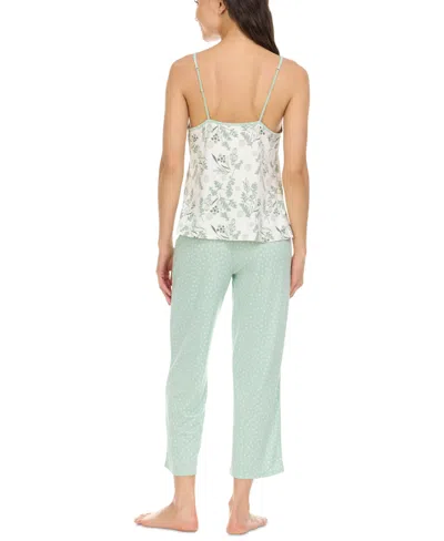 Flora By Flora Nikrooz Women's Amari 3-pc. Cami, Shorts & Capris Pajama Set In Green