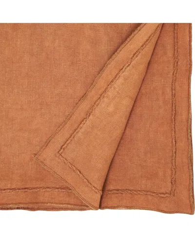 Saro Lifestyle Stonewashed Overlock Edge Table Runner, 16" X 72"