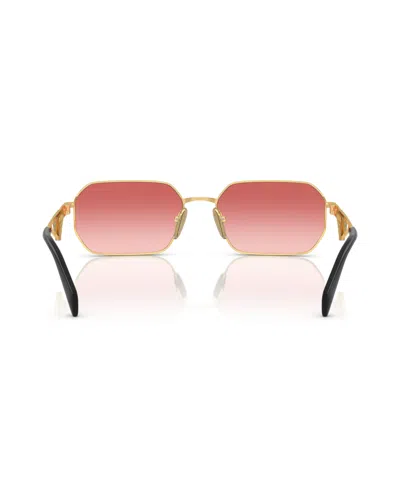 Prada Womens Gold Pr A51s Irregular-frame Metal Sunglasses