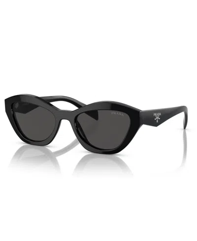 Prada Dark Grey Butterfly Ladies Sunglasses Pr A02sf 16k08z 55 In Black