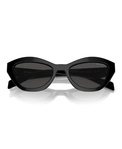 Prada Dark Grey Butterfly Ladies Sunglasses Pr A02sf 16k08z 55 In Black