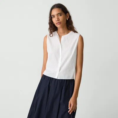 Theory Button-up Shell Top In Linear Cotton