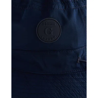 Hunza G Navy Wide-brim Shell Bucket Hat 2-12 Yeats
