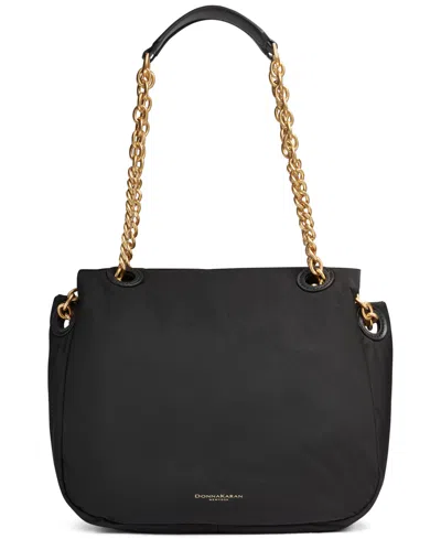 Donna Karan Crepe Small Nylon Shoulder With Chain Strap