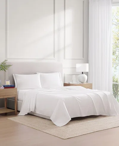 Tommy Hilfiger Solid 200-thread Count Hem Stripe Cotton Percale 4-pc. Sheet Set, Queen