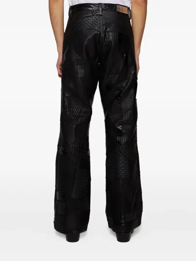 拼贴设计露踝裤