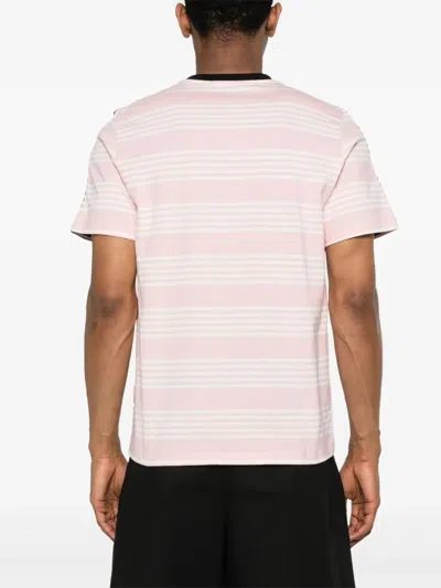 Msgm Rear Contrast Stripes Crew Neck T-shirt