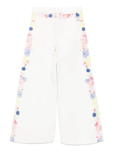 花卉印花牛仔裤