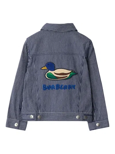 Burberry Striped Bomber Jacket