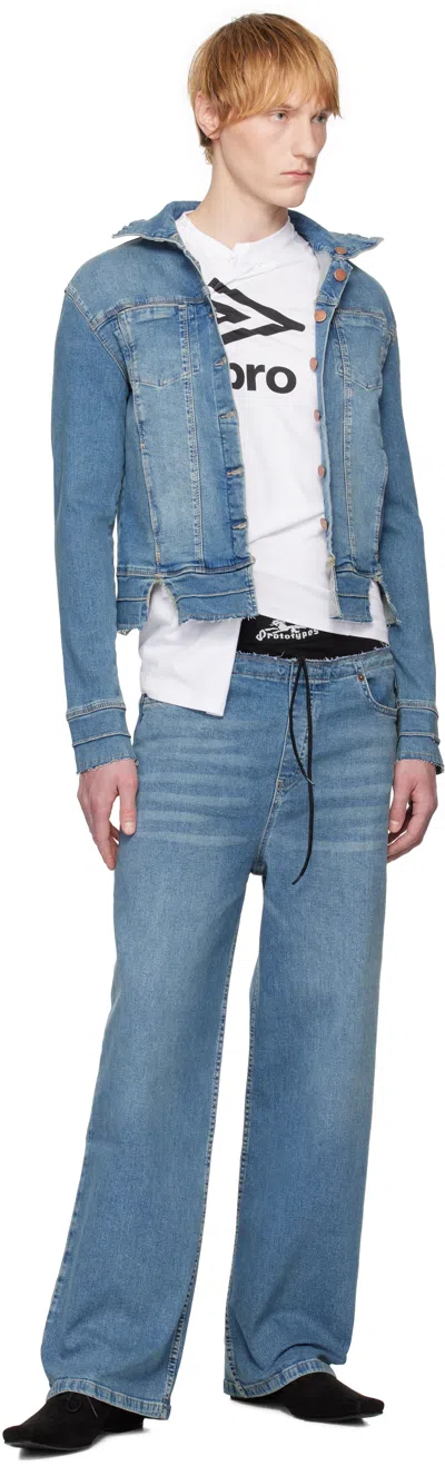 Prototypes Blue Waistband Regular Jeans