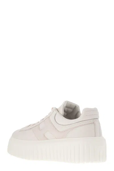 Hogan Two-tone Nappa Leather H-stripes Sneakers