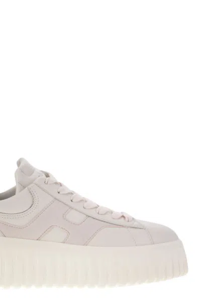 Hogan Two-tone Nappa Leather H-stripes Sneakers