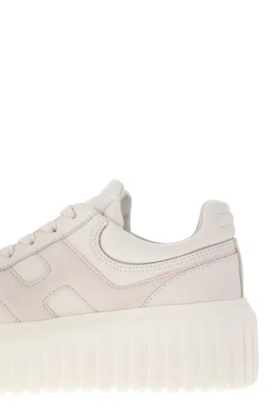 Hogan Two-tone Nappa Leather H-stripes Sneakers
