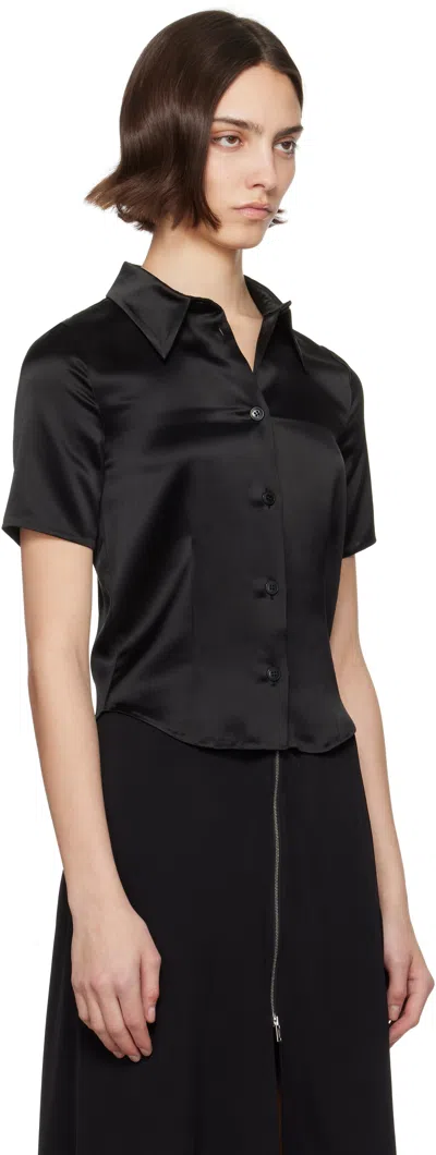Nanushka Clare Button Front Blouse In Black