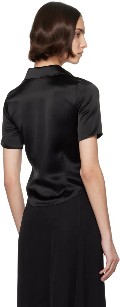Nanushka Clare Button Front Blouse In Black