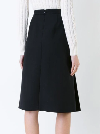 Shop Victoria Victoria Beckham Mid-length A-line Skirt - Black