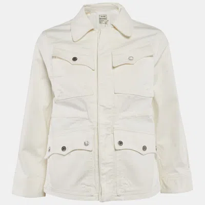 Pre-owned Zadig & Voltaire White Cotton Drill Button Front Kimi Jacket Xs