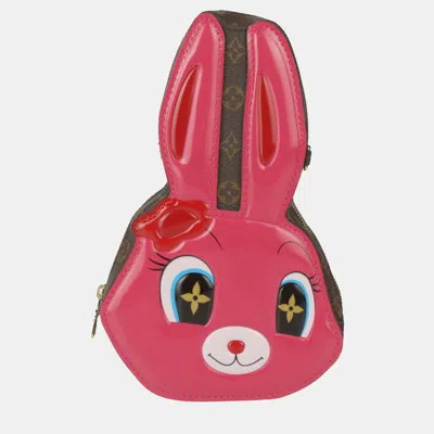 Pre-owned Louis Vuitton Brown Coated Canvas Lv Monogram Rabbit Wallet On Chain