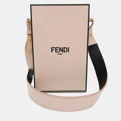 Pre-owned Fendi Pink Leather Box Shoulder Bag