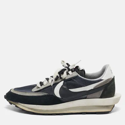 Pre-owned Sacai Multicolor Leather And Mesh Vaporwaffle Lace Up Sneakers Size 46