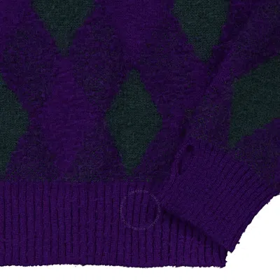 Burberry Check Knit Long-sleeve Thumbhole Sweater In Multi